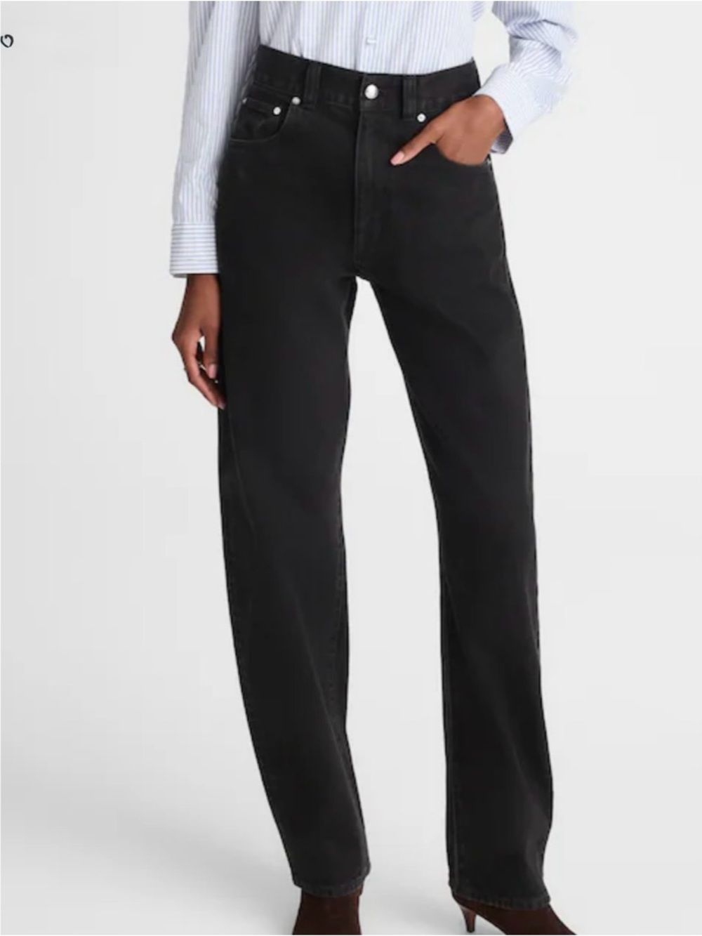 NWT Madewell The Balloon Jean Black Frost